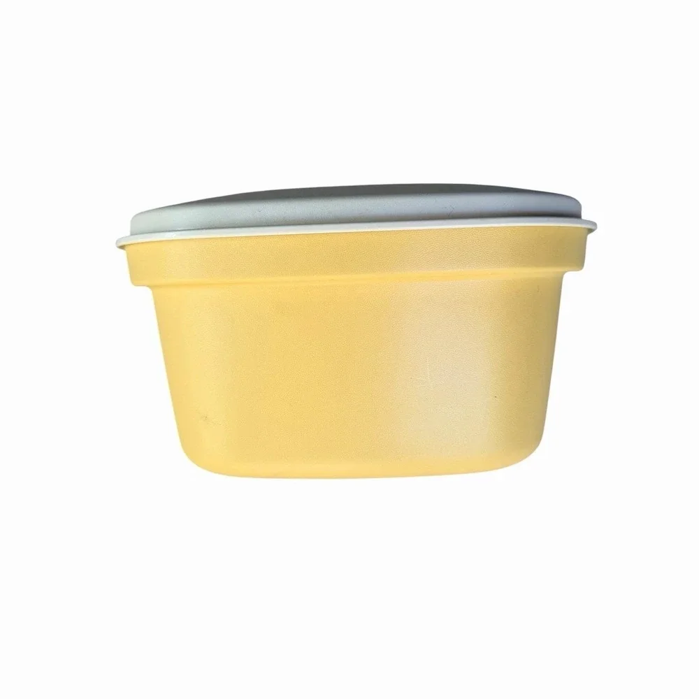 Vintage Tupperware Multi- Server Container-Harvest Gold 888-9-Original Info Card
